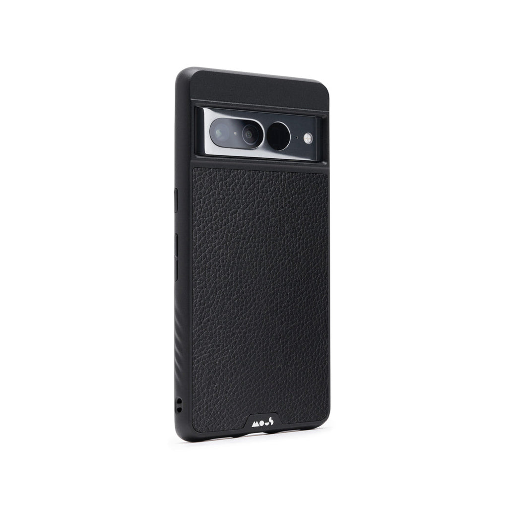 Black Leather Protective Phone Case - Limitless