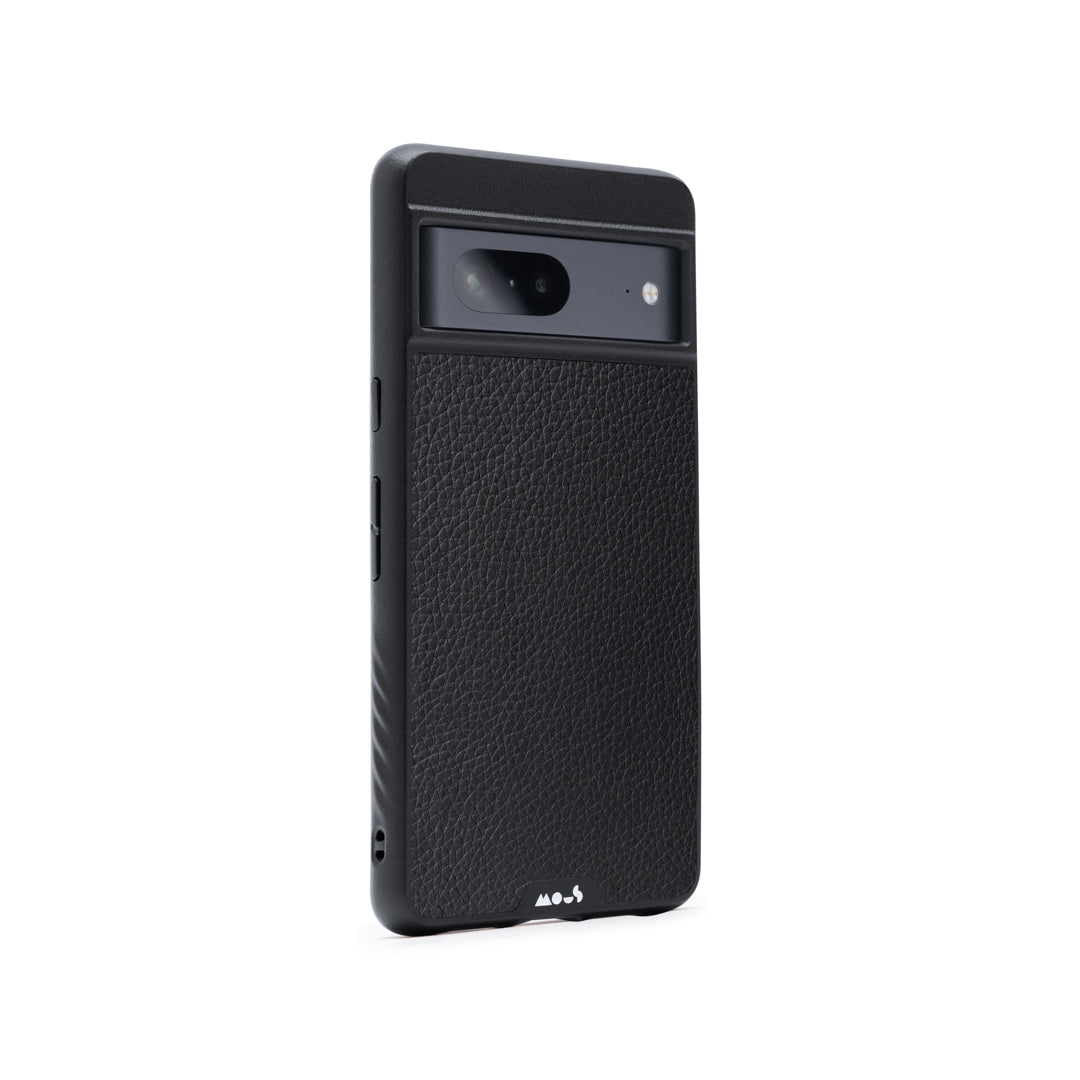 Black Leather Protective Phone Case - Limitless