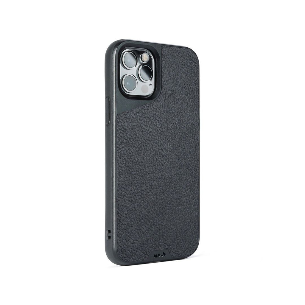 Black Leather Protective Phone Case - Limitless