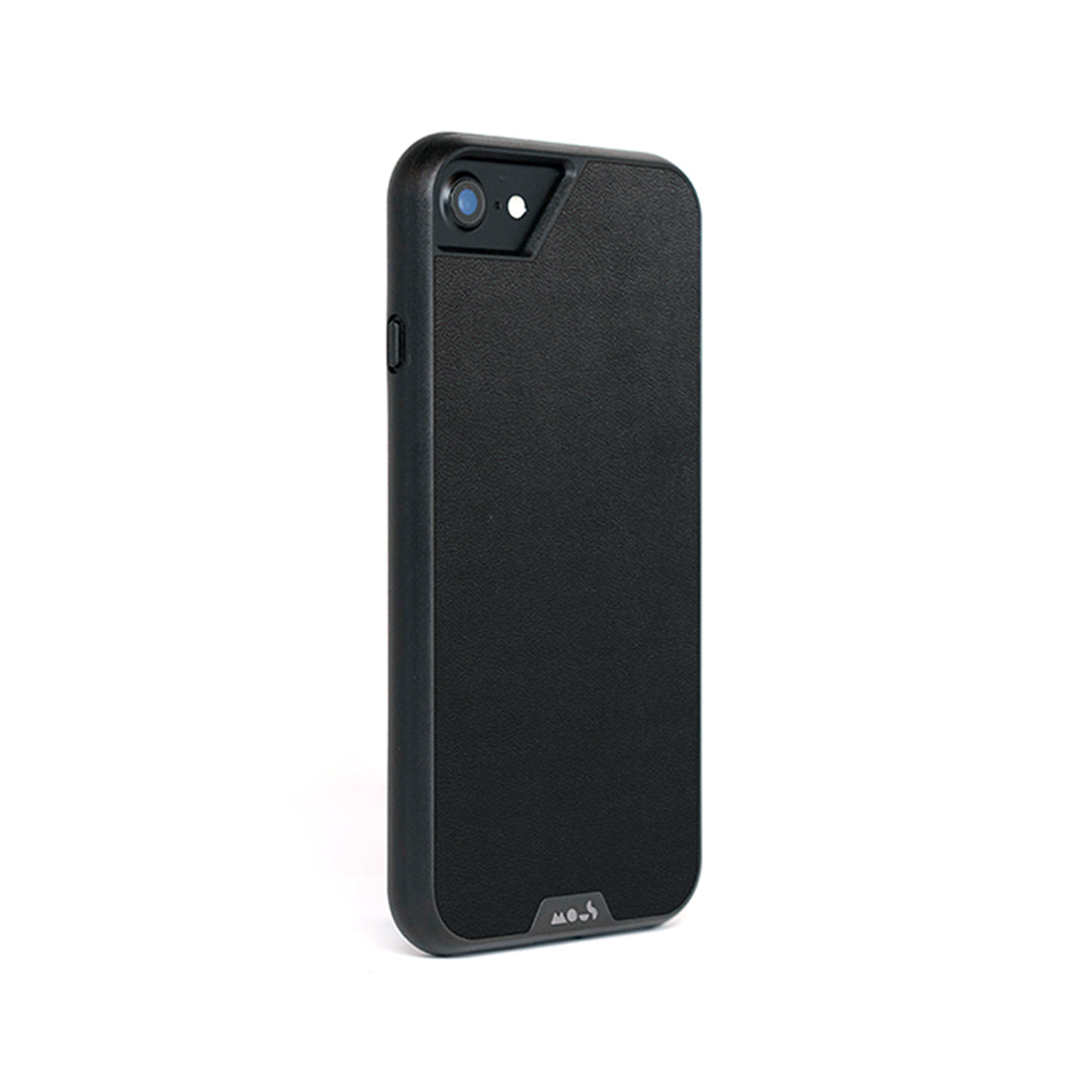 Black Leather Protective Phone Case - Limitless