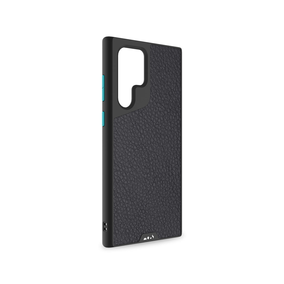 Black Leather Protective Phone Case - Limitless