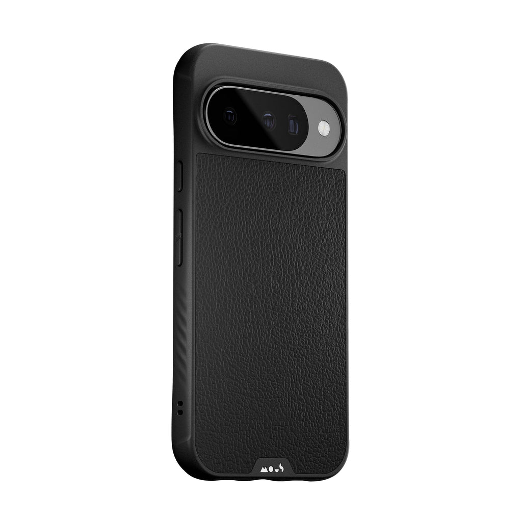 Black Leather Protective Phone Case - Limitless