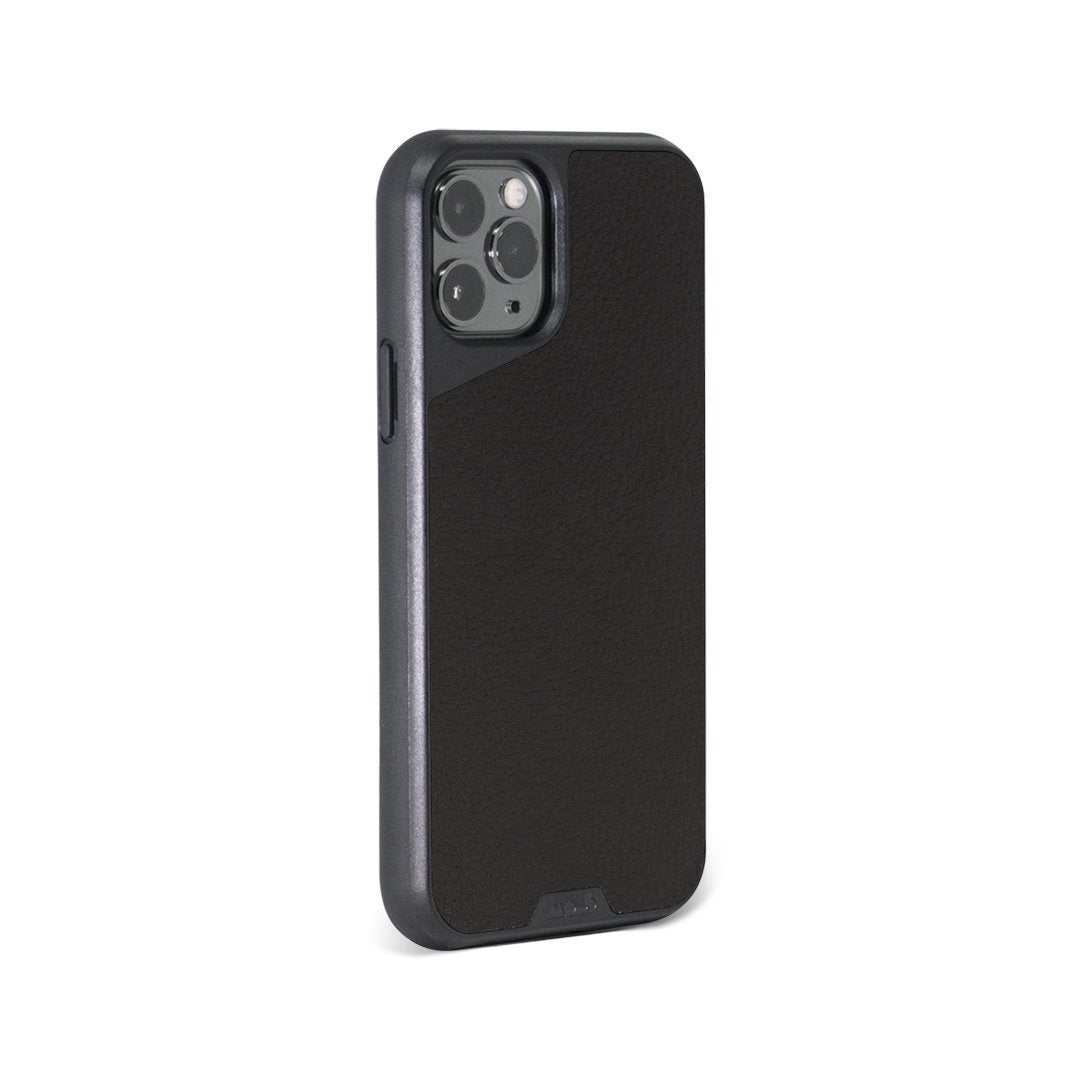Black Leather Protective Phone Case - Limitless