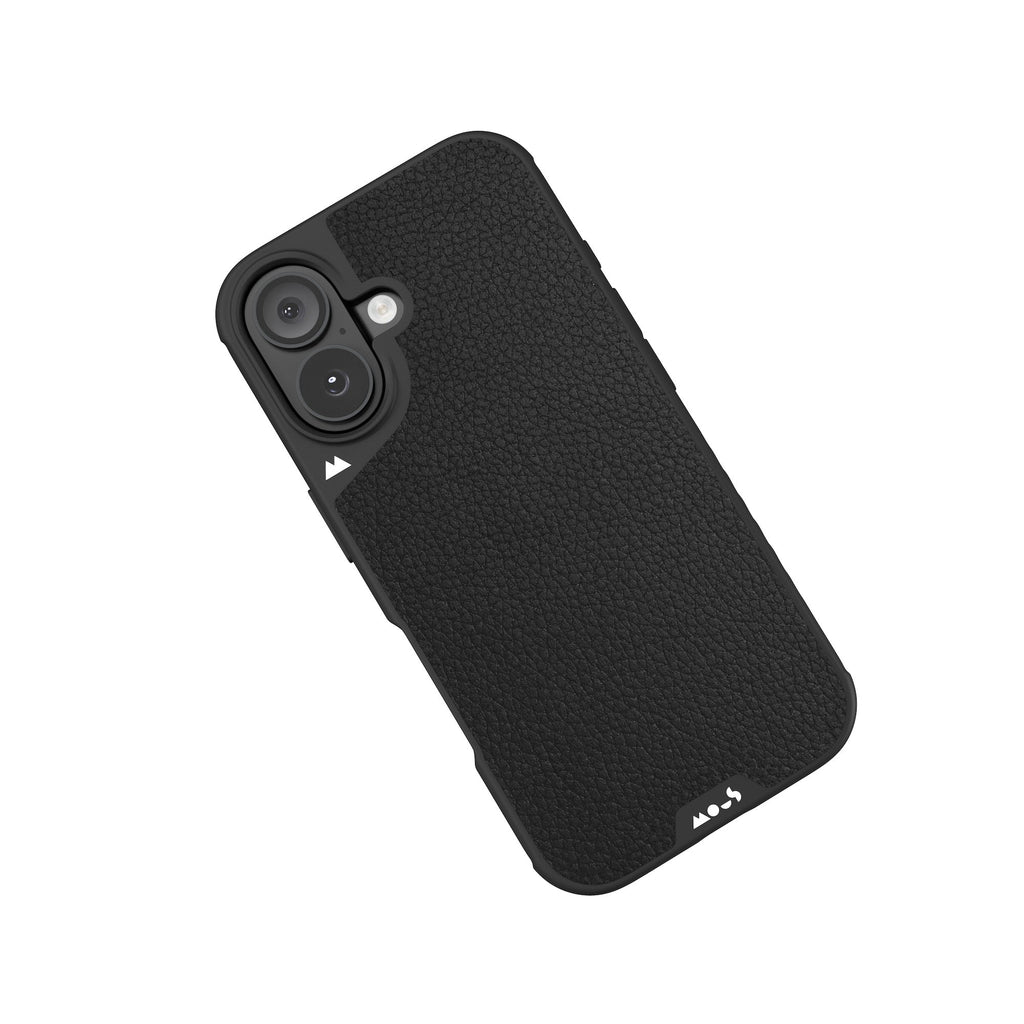 Black Leather Protective Phone Case - Limitless