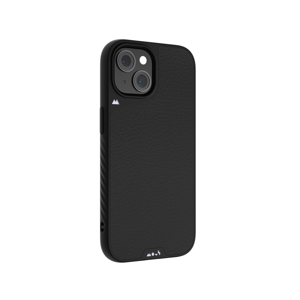 Black Leather Protective Phone Case - Limitless