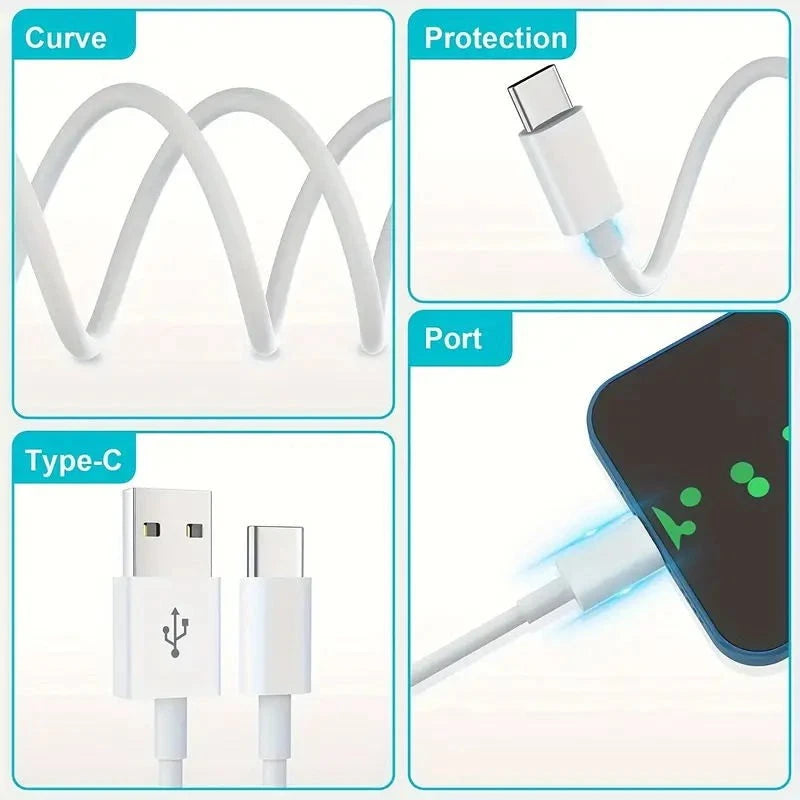 For iPhone 16 USB Type C Data Cable 5A Fast Charging USB-A to USB-C Charger Cor