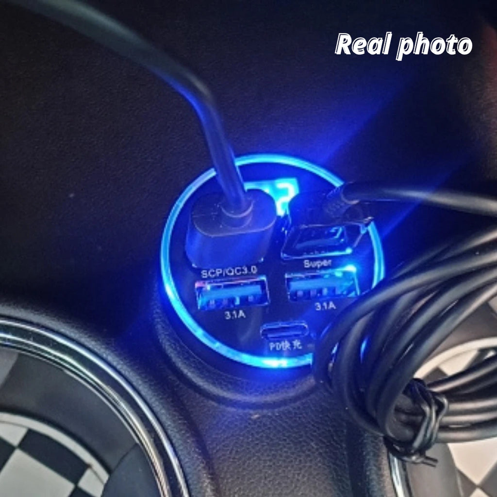 4 USB Port Super Fast Car Charger Adapter for iPhone Samsung Android Phone LOT
