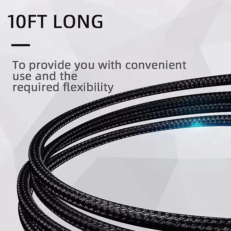 Braided USB to Type-C Fast Charging Data SYNC Charger Cable Cord 3/6/10FT LOT