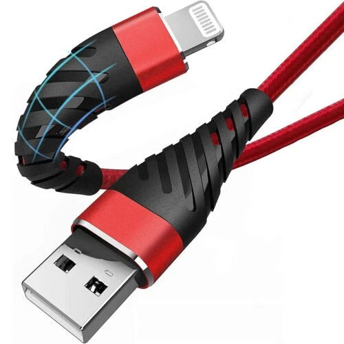 Braided Fast Charger Cable Heavy Duty USB lot Cord Fit iPhone 14 13 12 11 X XR 8