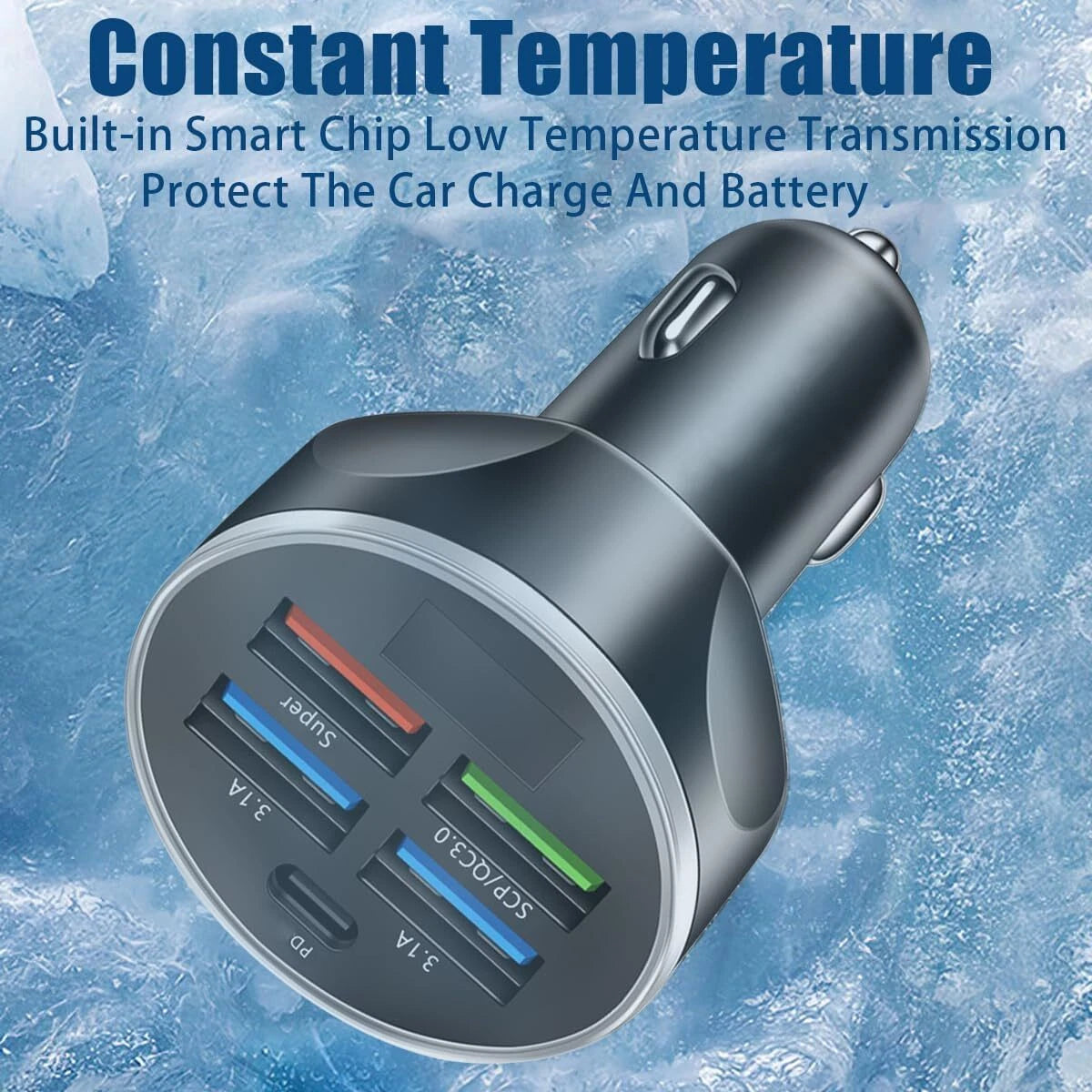 4 USB Port Super Fast Car Charger Adapter for iPhone Samsung Android Phone LOT