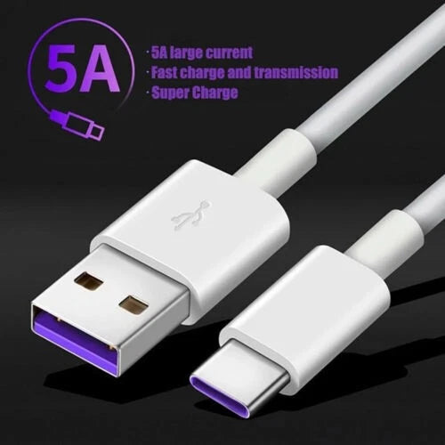 USB Type C Data Cable 5A Fast Charging USB-A to USB-C Charger lot Cord For Phone