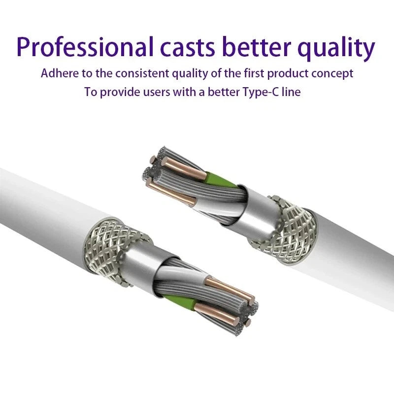 For iPhone 16 USB Type C Data Cable 5A Fast Charging USB-A to USB-C Charger Cor