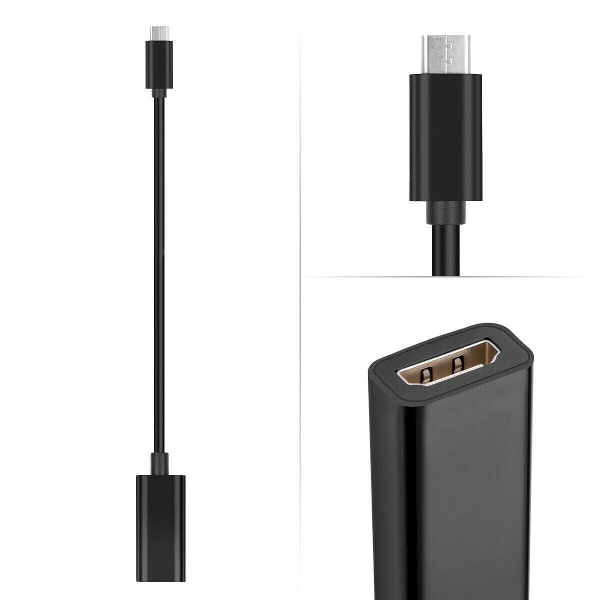 USB-C Type C To HDMI Adapter USB3.1 Cable For MHL Android Phone Tablet Black LOT