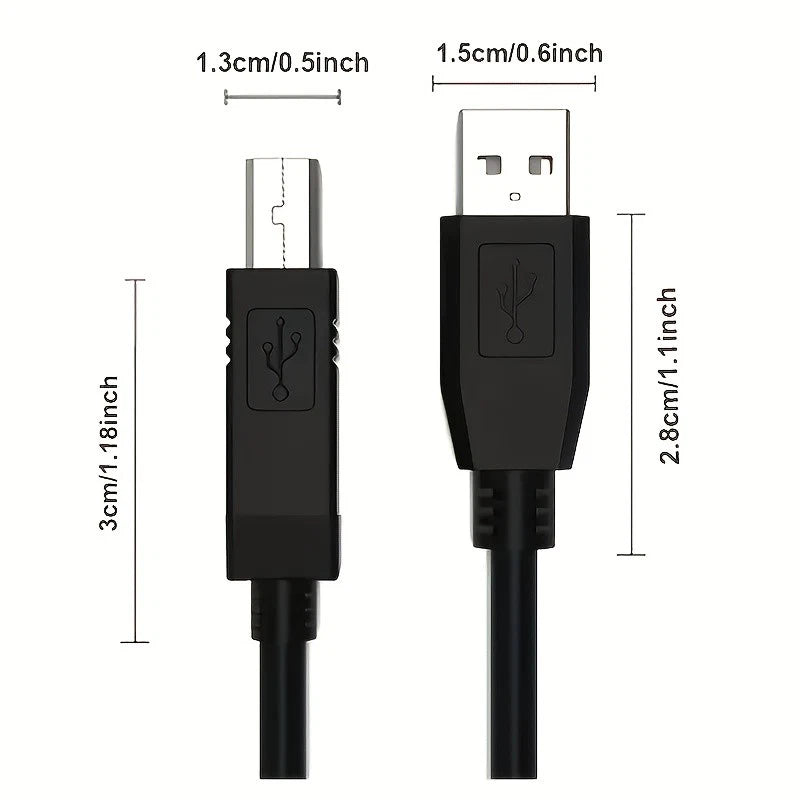 NEW USB 2.0 A TO B High Speed Printer Scanner Premium Cable Cord 1.5m