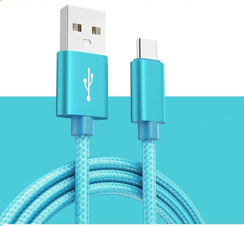 Braided USB to Type-C Fast Charging Data SYNC Charger Cable Cord 3/6/10FT LOT