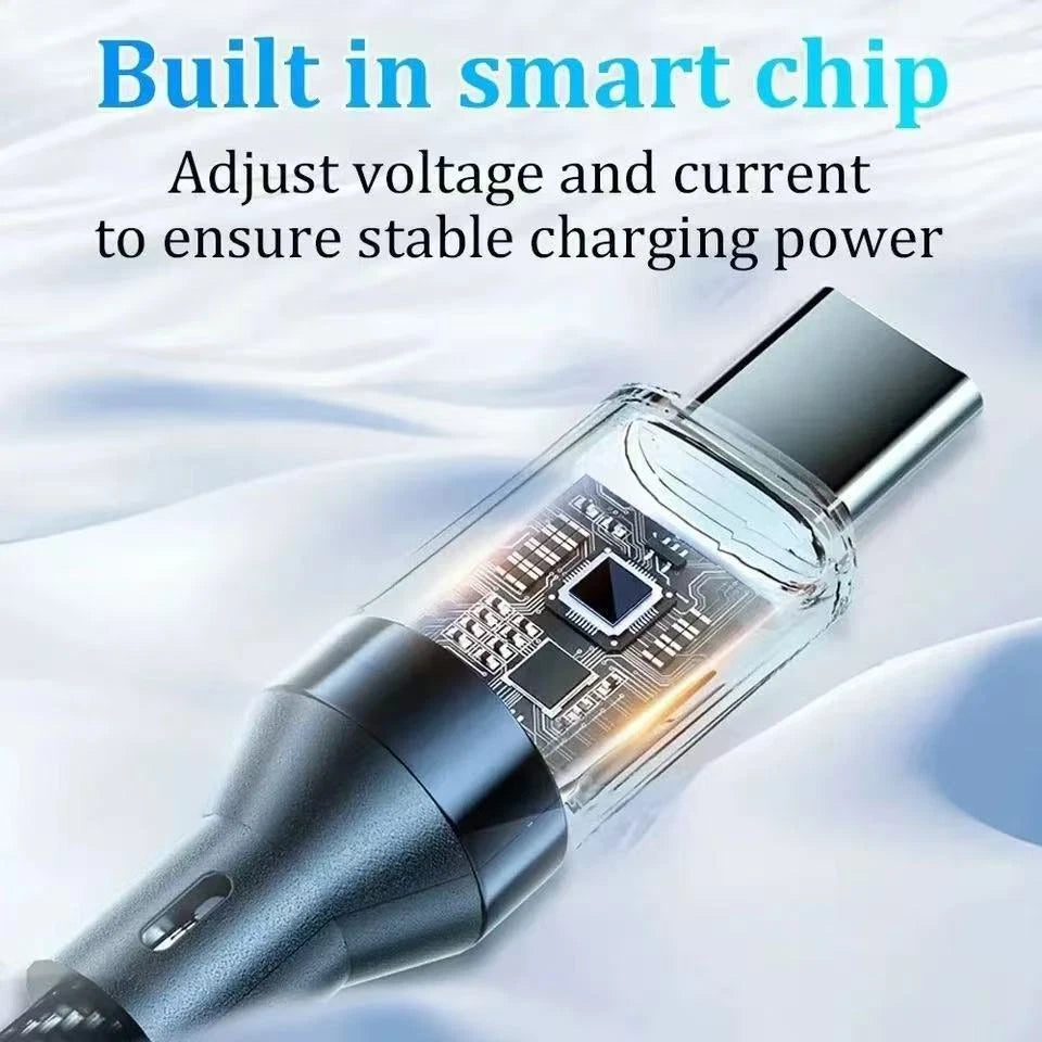 120w Super Fast USB Type-C Charging Braid Phone Charger Lead with Display LOT