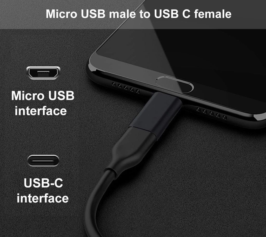 200x Type C Female to Micro USB Male Port Converter Charge Data Sync Adapter Lot