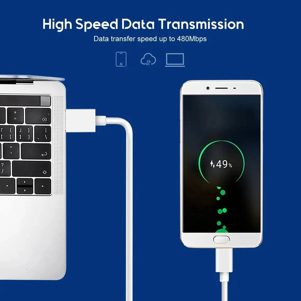 USB Type C Data Cable 5A Fast Charging USB-A to USB-C Charger lot Cord For Phone