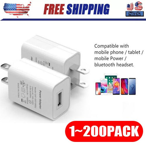 Universal 5V 1A US Plug USB AC Wall Charger Power Adapter For Smart Phone Lot