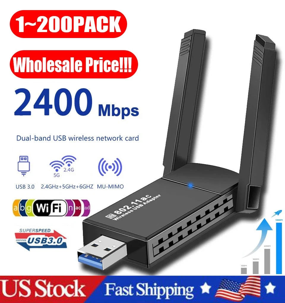 USB 3.0 Wireless WIFI Adapter 1300Mbps Long Range Dongle Dual Band Network lot