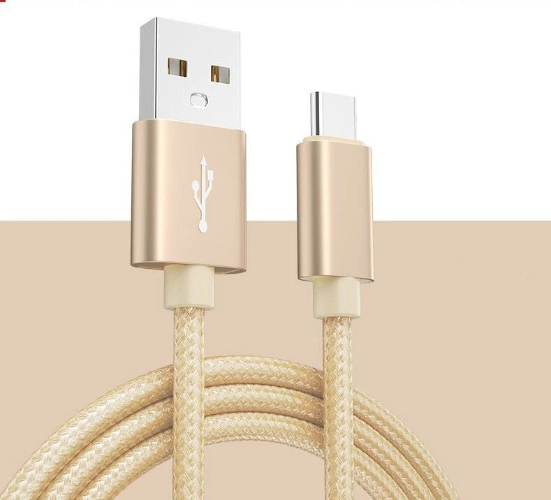 Braided USB to Type-C Fast Charging Data SYNC Charger Cable Cord 3/6/10FT LOT