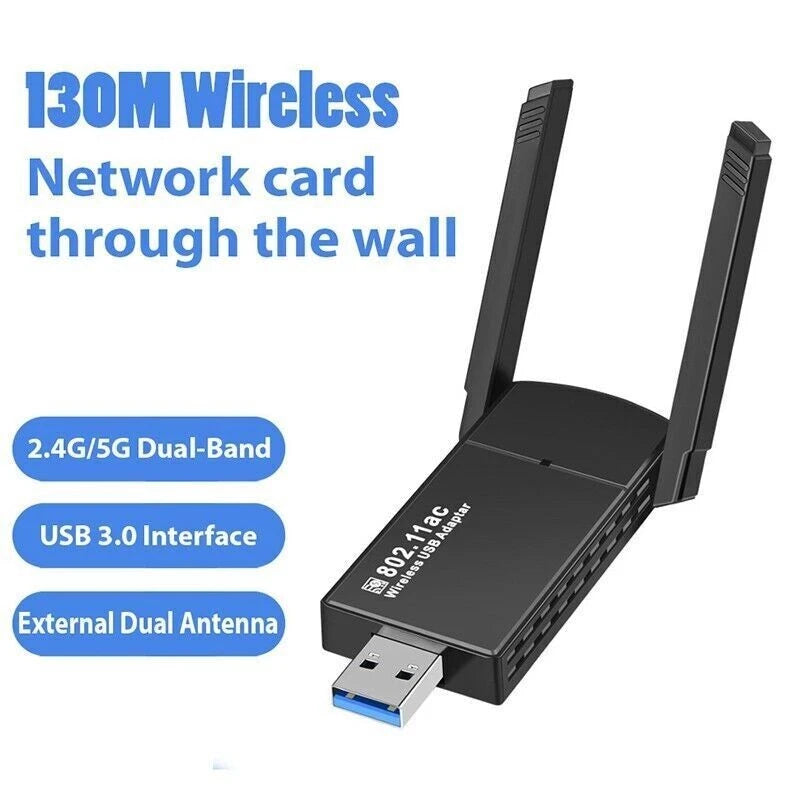 USB 3.0 Wireless WIFI Adapter 1300Mbps Long Range Dongle Dual Band Network lot