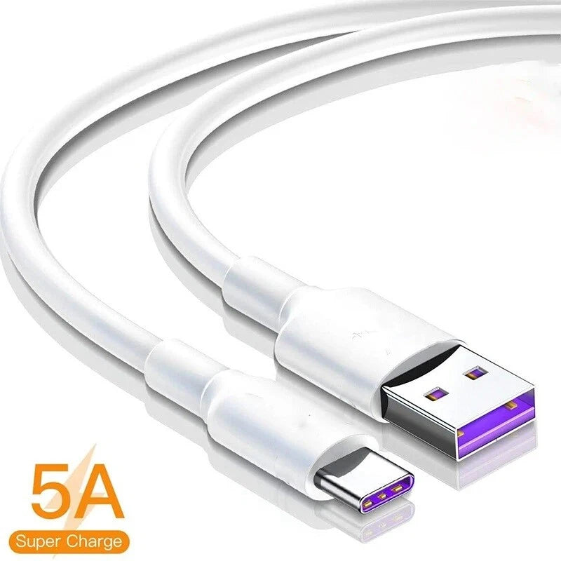 USB Type C Data Cable 5A Fast Charging USB-A to USB-C Charger lot Cord For Phone